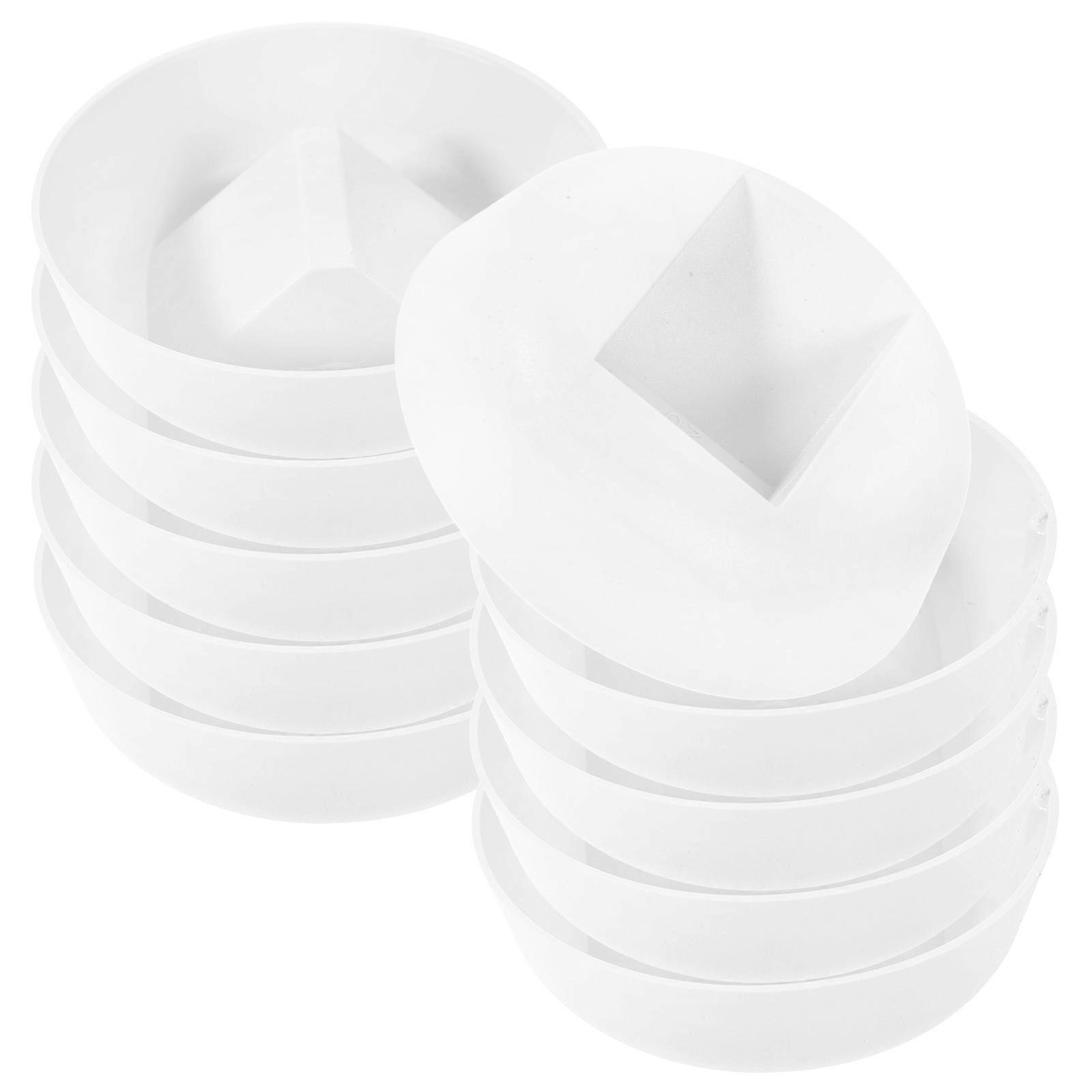 Frame Bases 10Pcs Simple Design Countertop Display Holder For Home Or Commercial Use In White Plastic
