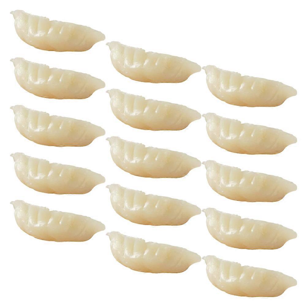 15 Pcs Lifelike PVC Fake Dumpling Props for Home Decoration and Kitchen Display