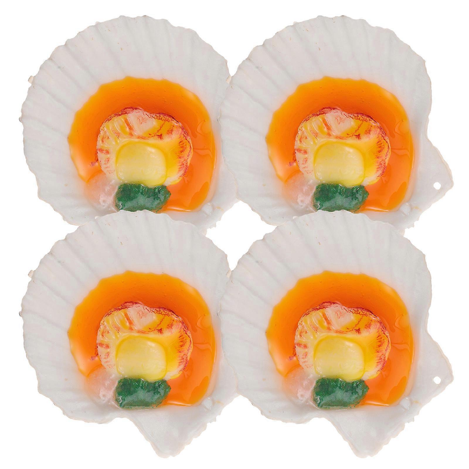 4pcs Realistic Seafood Models for Photography, Play, Home Decor, DIY & Educational Use – Lightweight & Portable