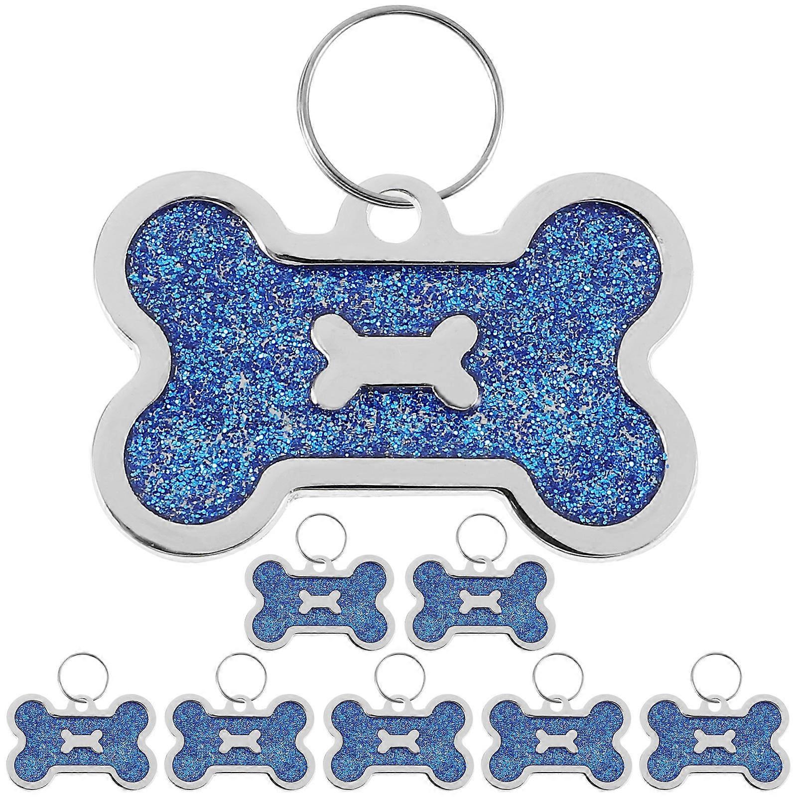 Dog Name Tag Engraved Pet Tag Pet Collar Accessories 8Pcs
