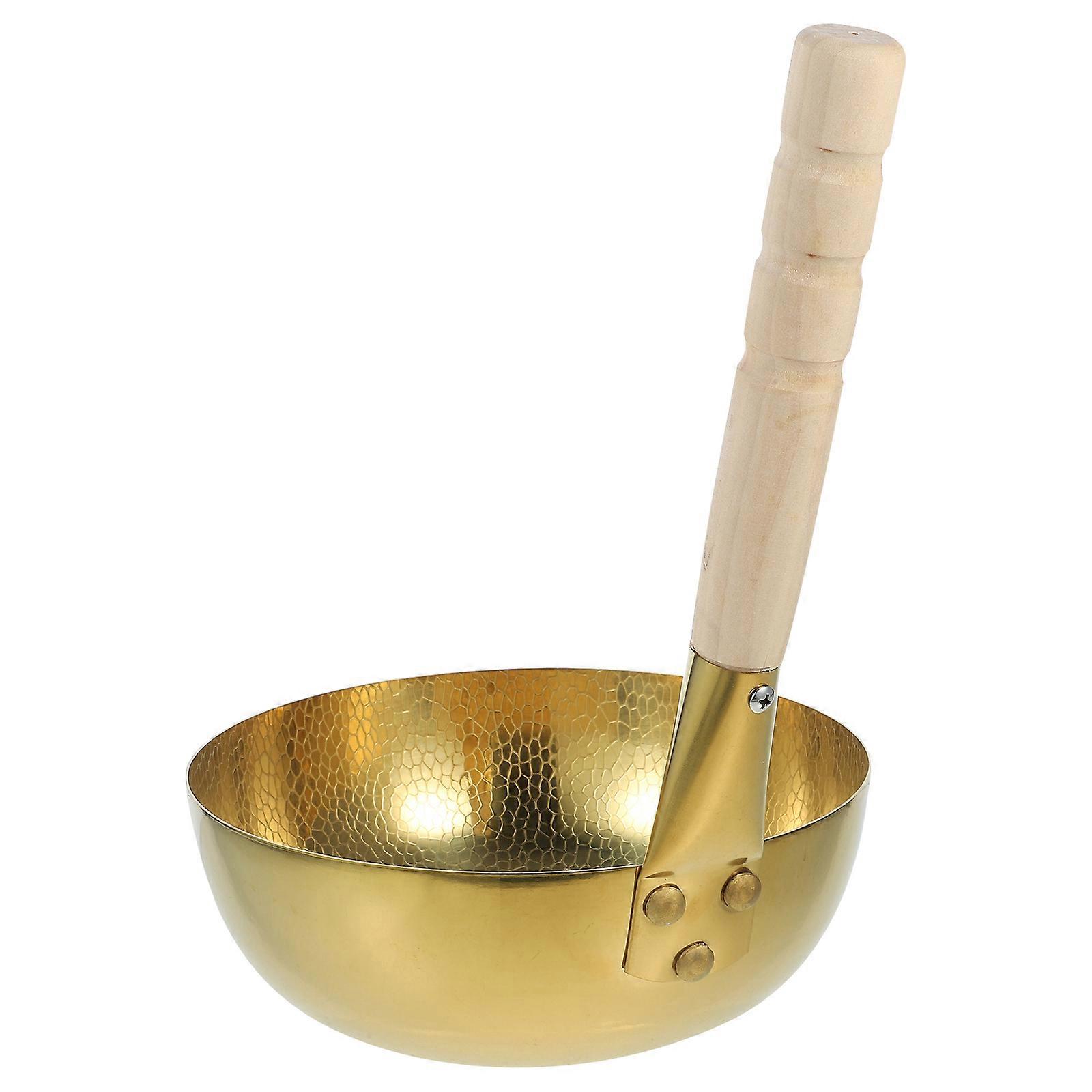 Stainless Steel Saucepan for Kitchen Use Golden Color Versatile Design 6.3 Inches