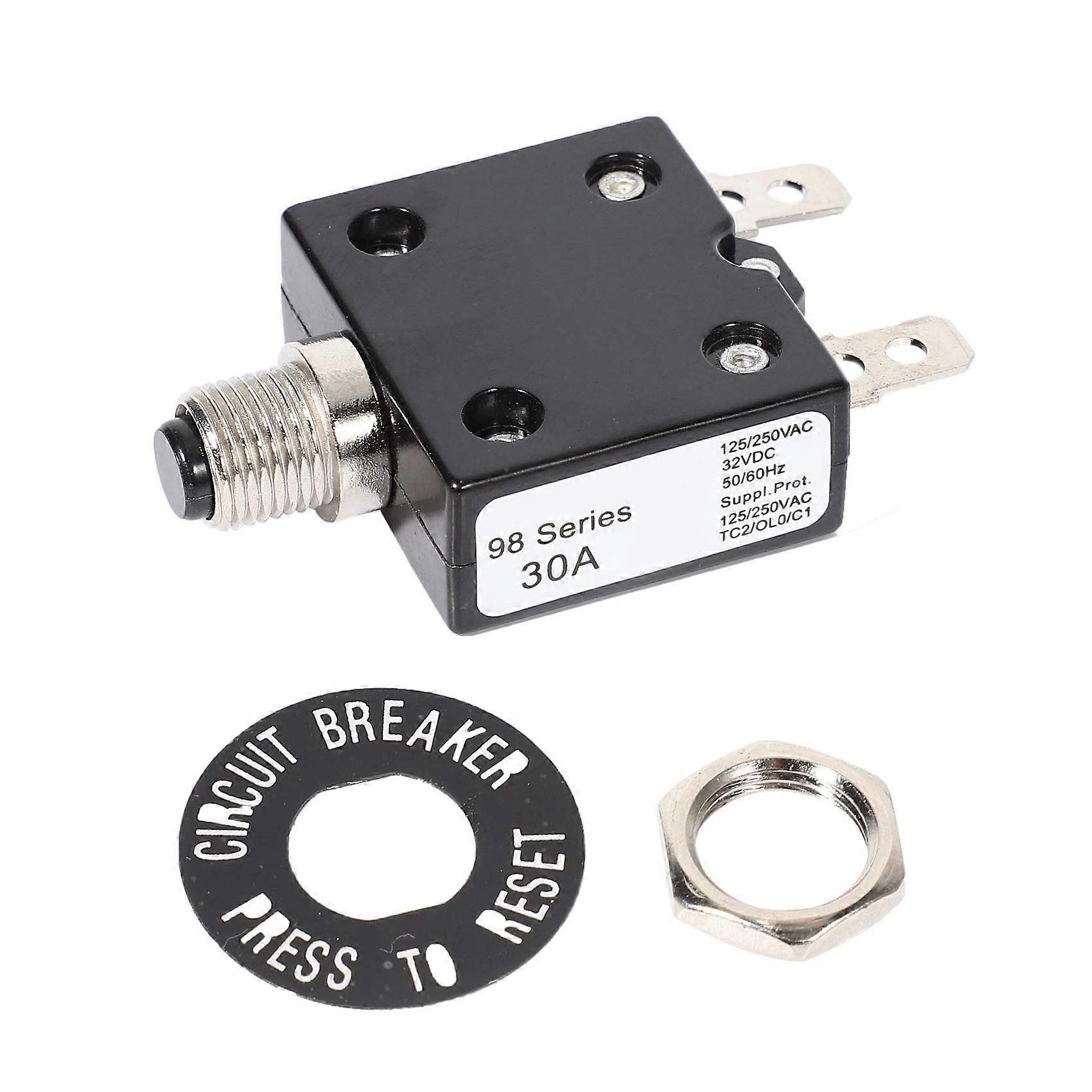30A 125 / 250VAC 50VDC circuit breaker thermal protection for generator Ref: 9150
