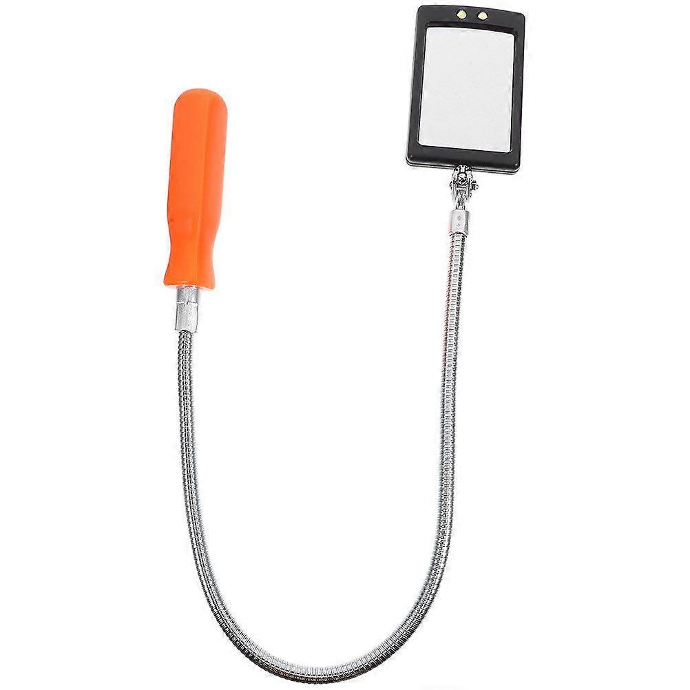 Inspection Mirror Flexible Swivel Inspection Mirrors 360 Rotation With Led Lighted For Automotive Checking And Shower Use