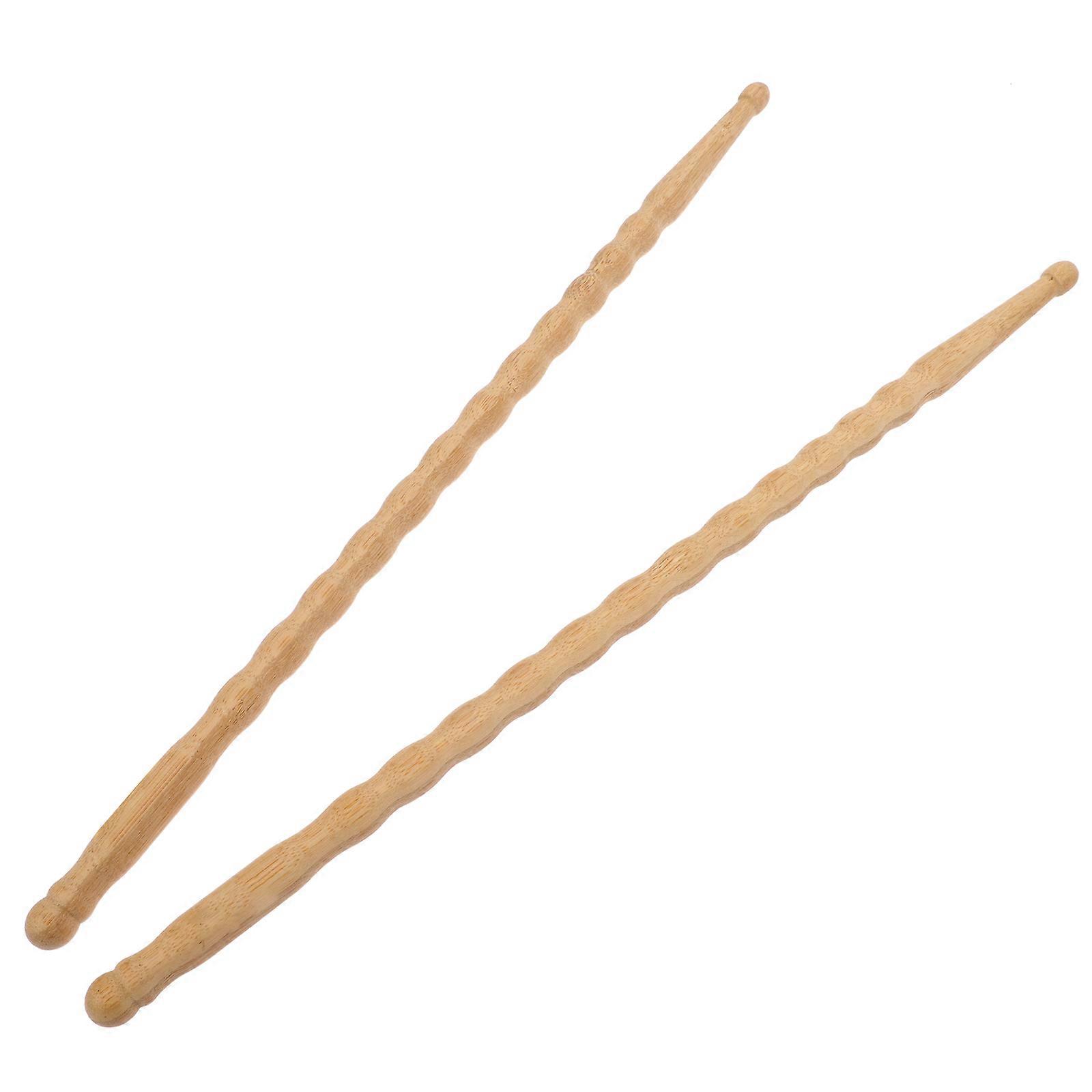 Percussion Accessories Professional Drumsticks Comfortable to Hold Khaki 40x1.5cm Durable 1 Pair