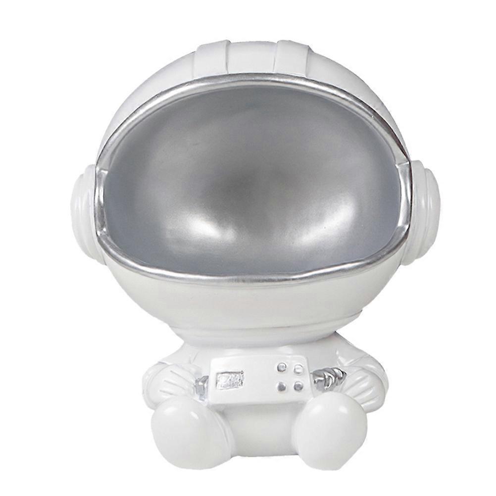 Creative Astronaut Snacks Storage Box for Home Decor 1Pcs Resin Silver
