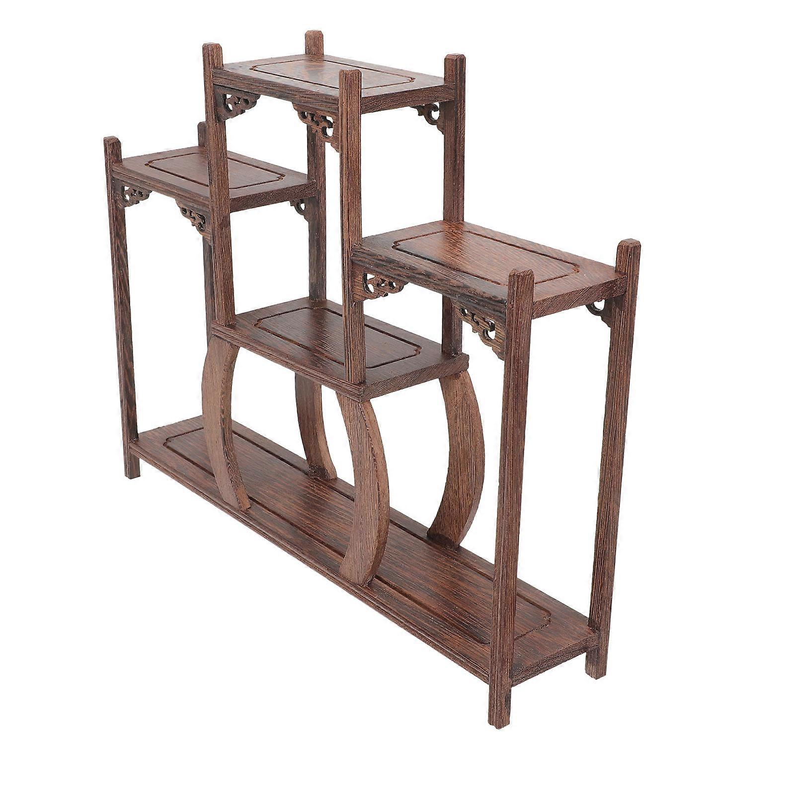 Brown Plastic Antique Shelf for Home Use Simple and Generous Design 7.5 Inches