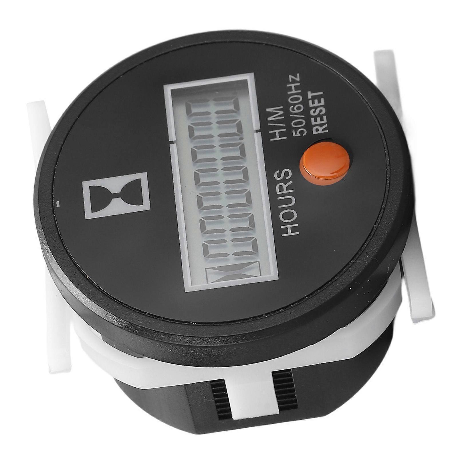 Digital Hour Meter High Precise Mechanical Hourmeter Wide Range Hour Gauge with Reset Button 24‑240V 