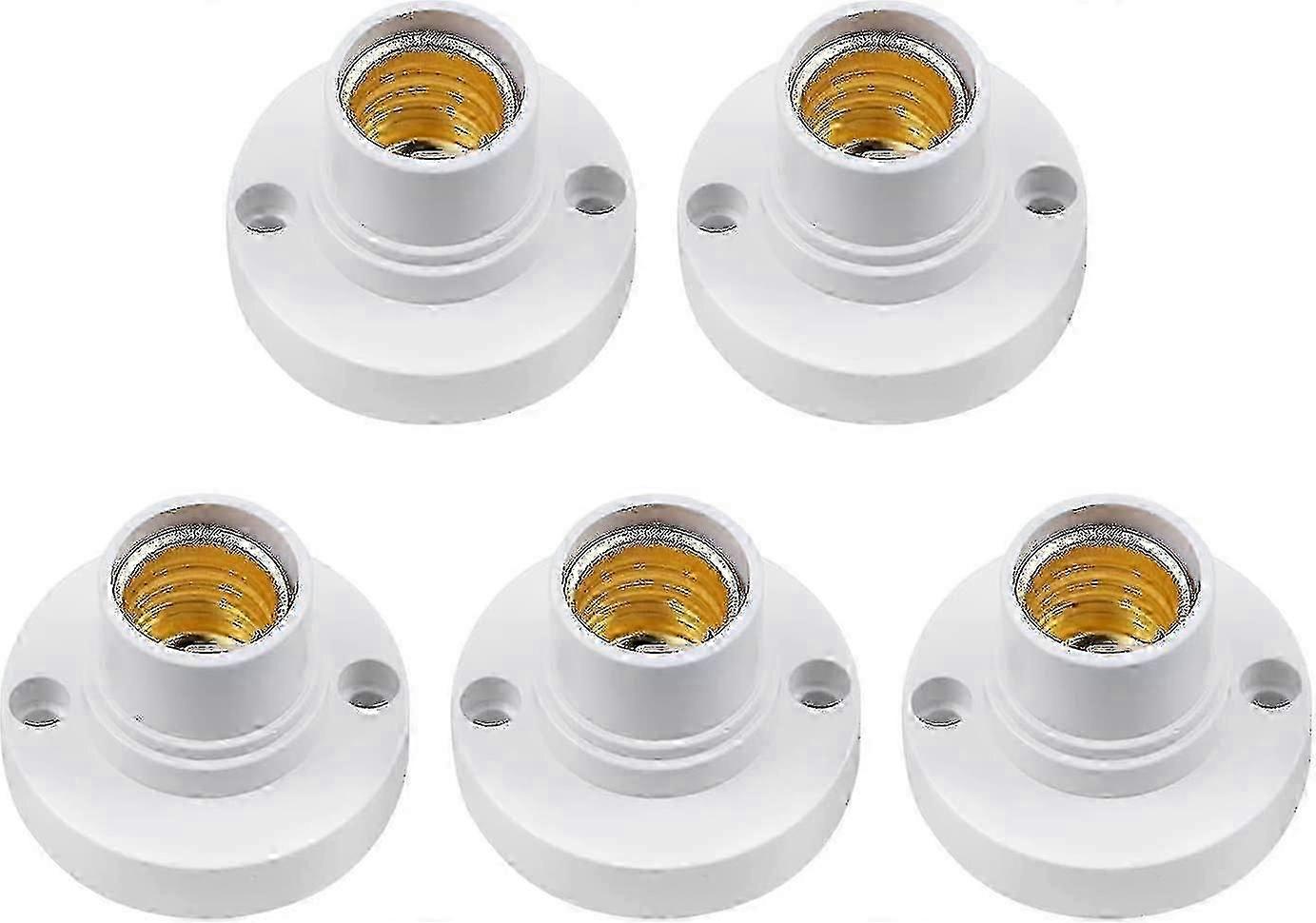 5 Pack E14 Edison Screw Light Bulb Holders with Plastic Ceiling Socket Ideal Crayon Gift