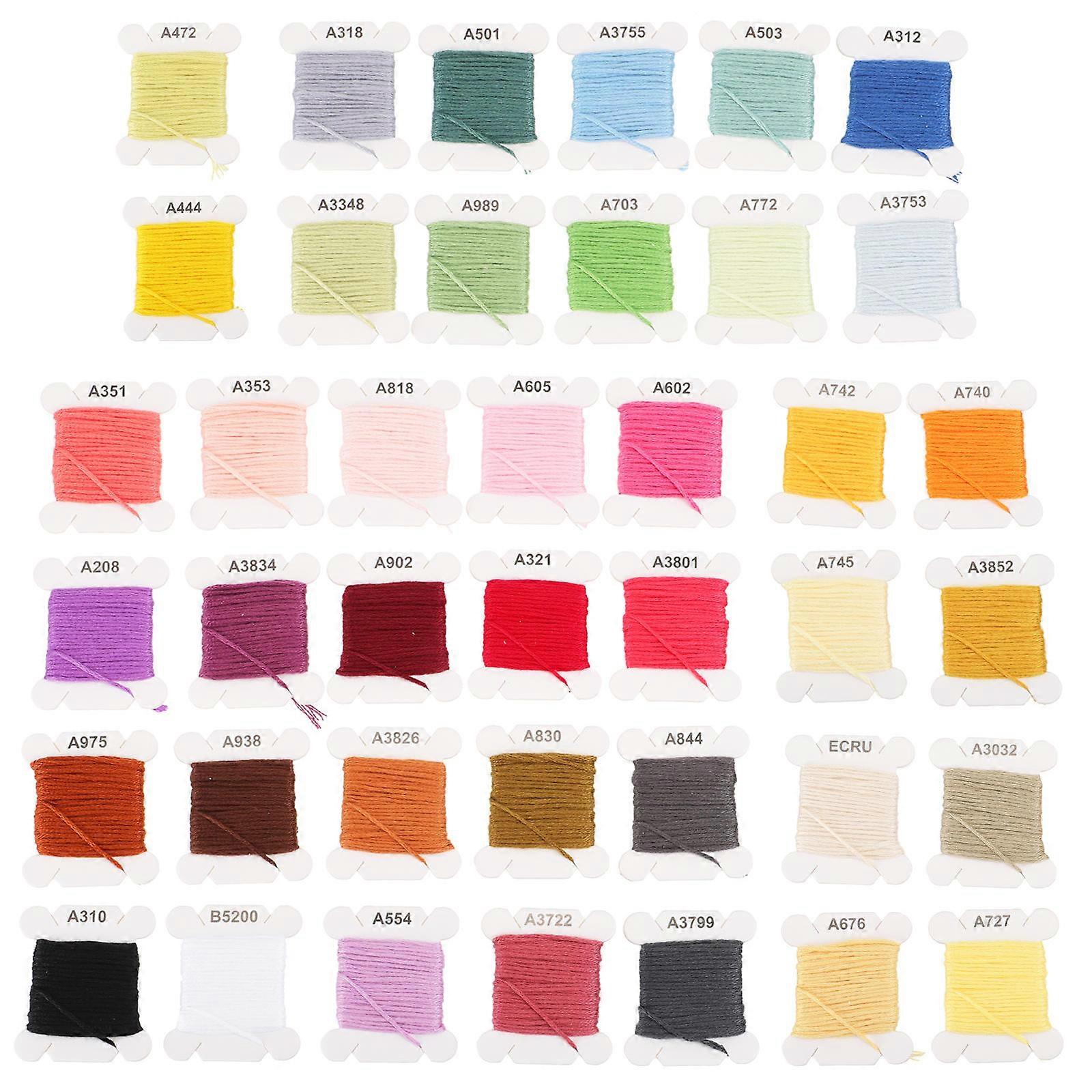 40 Pack Embroidery Thread Box with Vibrant Colors for Hand Sewing, Quilting & Cross Stitch – Sewing Thread Set for DIY Crafts