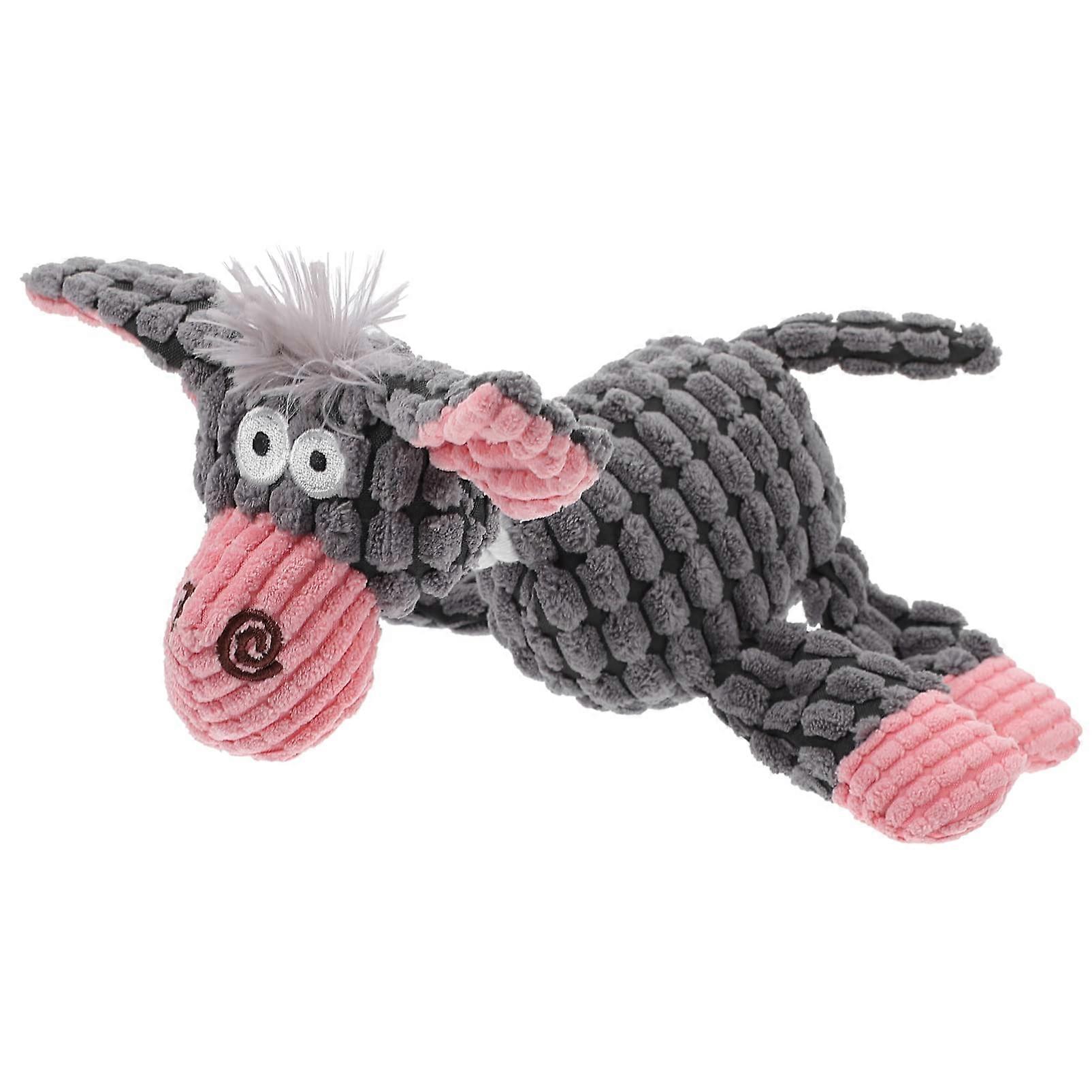 Plush Donkey Dog Chew Toy for Small to Medium Dogs, Squeaky Pet Toy, Soft Fabric, Interactive Play, Durable Design