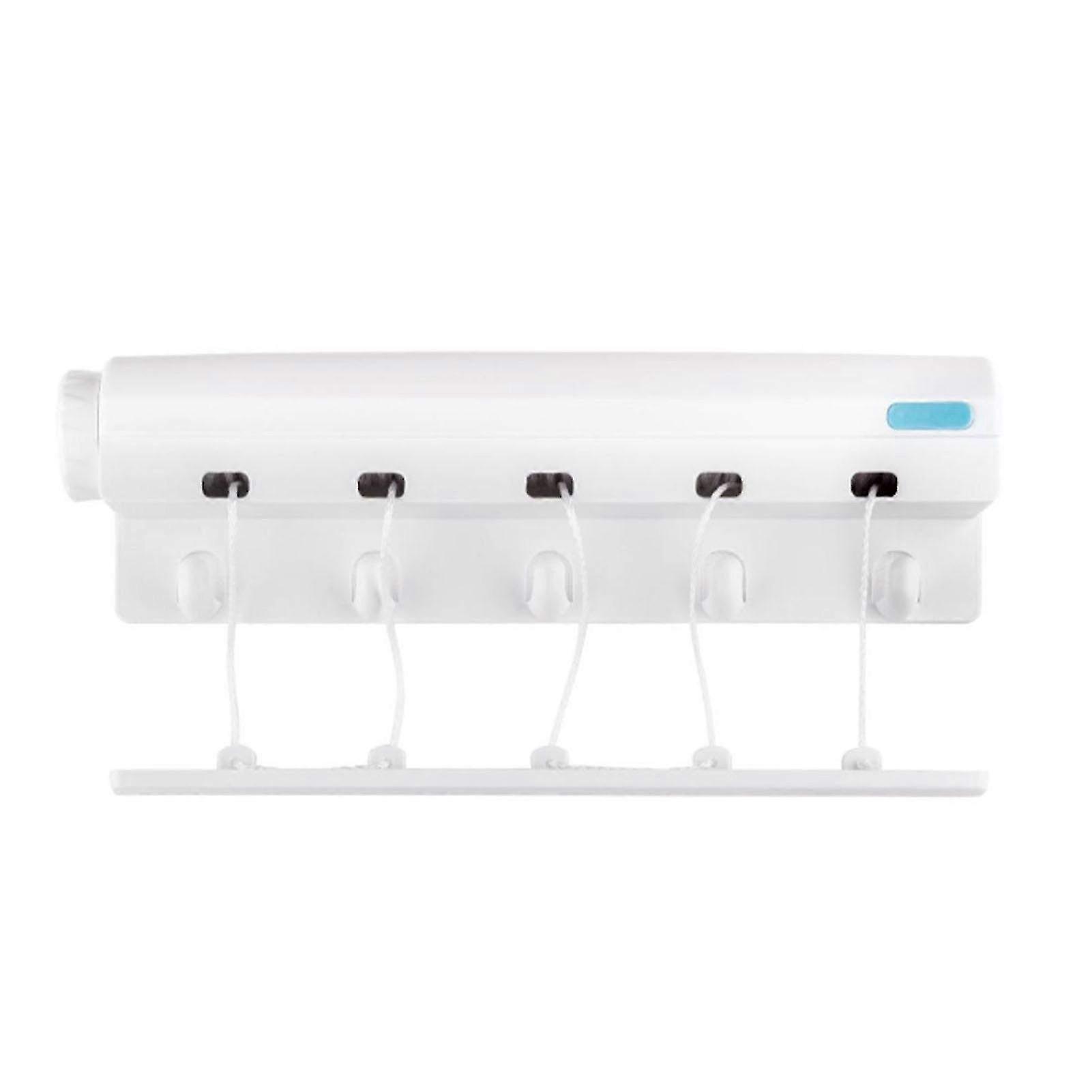 12.30ft Automatic Retractable Clothesline with 5 Heavy-Duty Lines - Indoor & Outdoor Laundry Drying Solution for Space-Saving Convenience