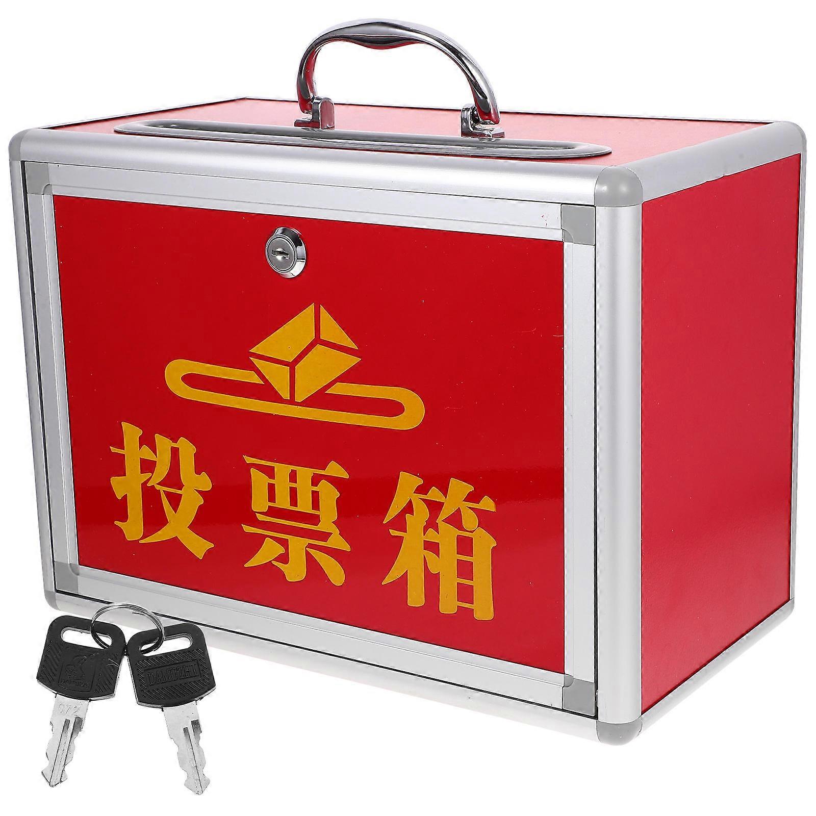 1Pcs Rectangular Storage Holder Multi-Functional Box Red Suitable For Office Mailbox And Suggestion Box Usage