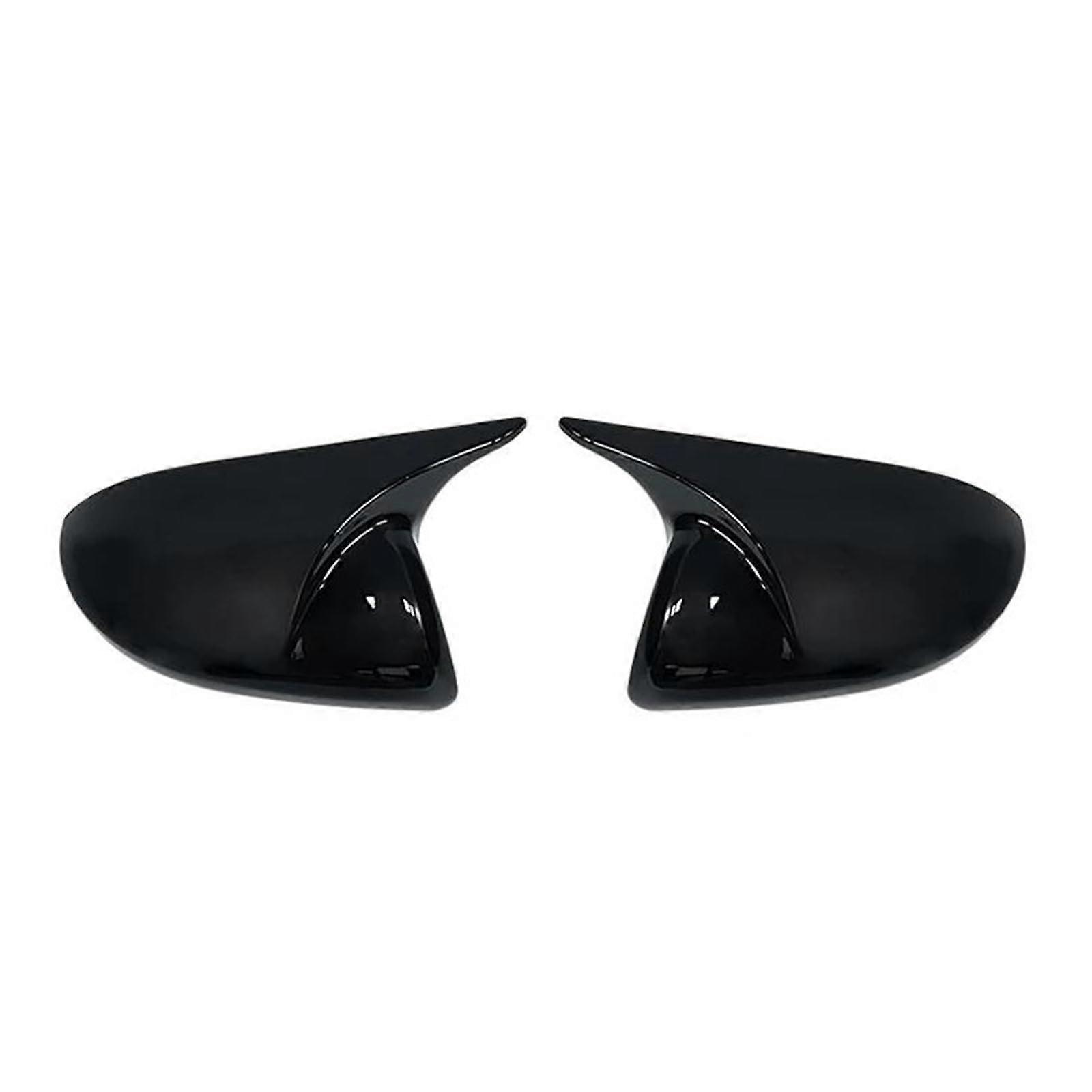 Side Mirror Cover Caps Bright Black Durable Replacement Wing Mirror Protection for Mazda 2 3 1.6