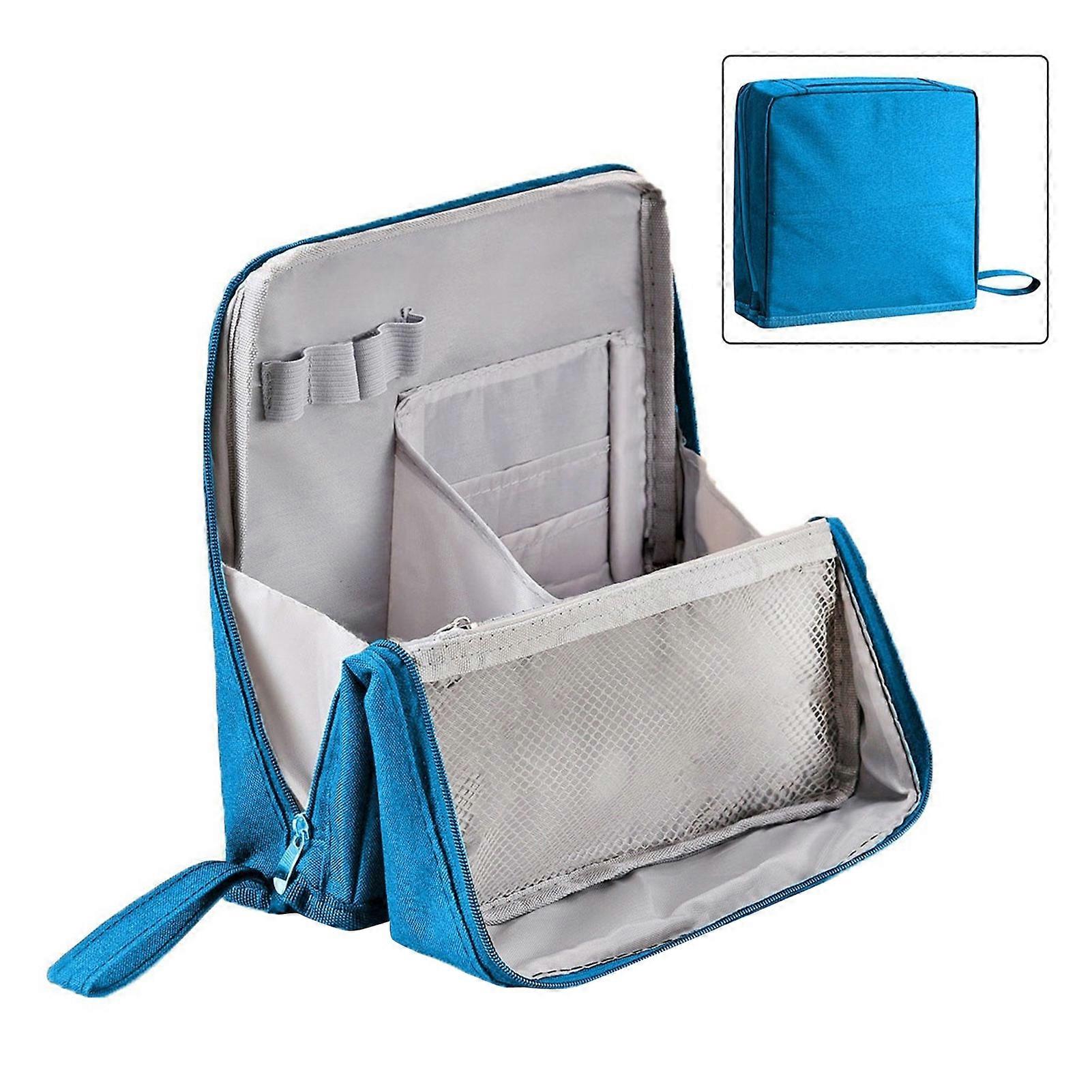 Students Standing Pencil Case Portable Makeup Storage Pouch with Handle for Women