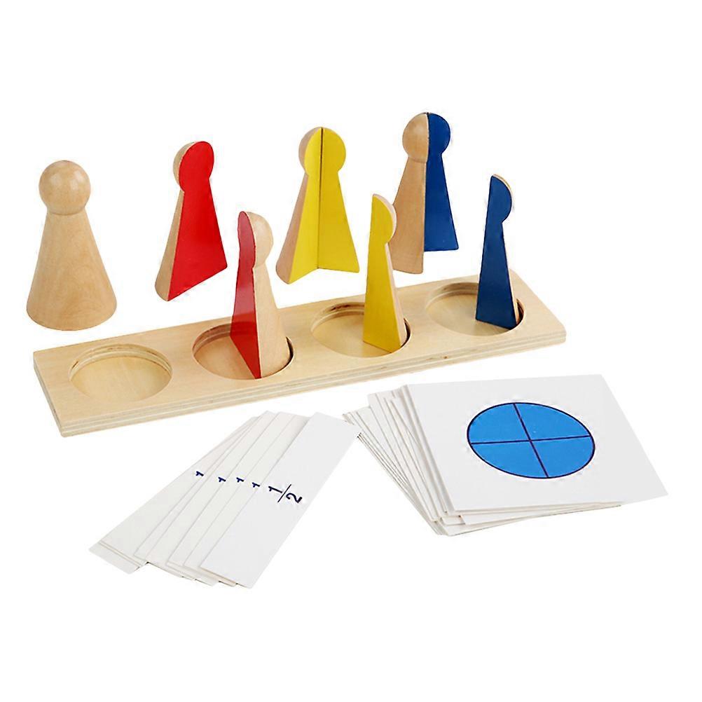 Wood Fraction Toy for Kids Learning Plaything in Assorted Color Made of Plastic