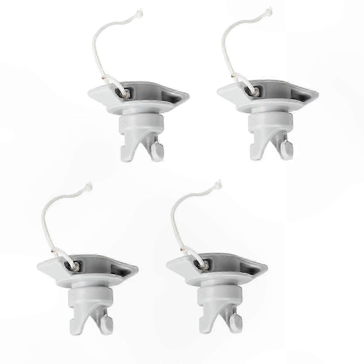 Inflatable Boat Valve Caps and Plugs, 4-Pack Replacement Dinghy Accessories for Rafts and Kayaks