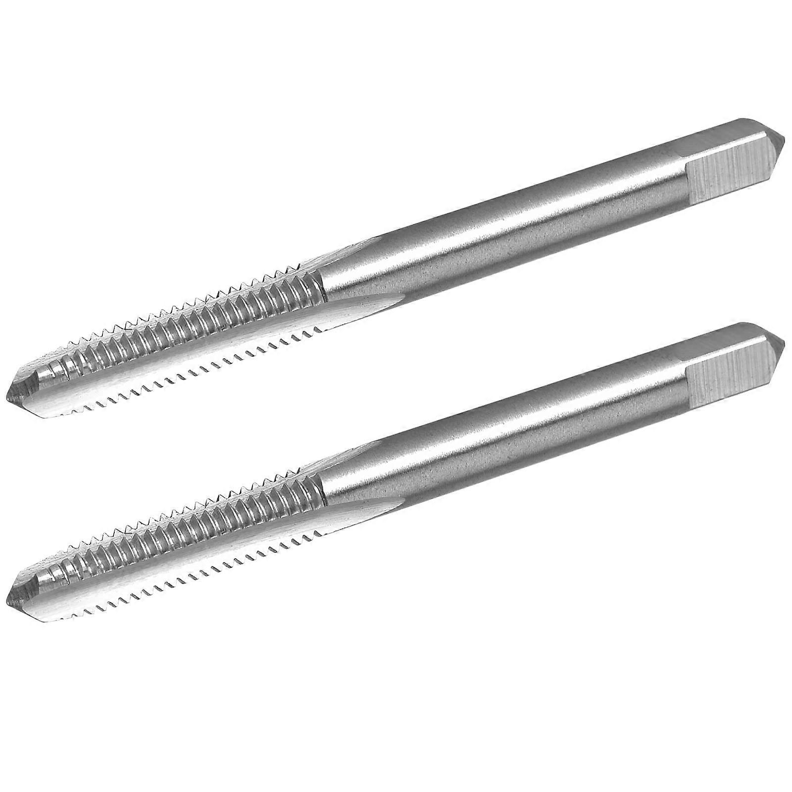 M6 x 1.75 Right Hand Tap Set, 2 Pcs HSS Straight Grooved Machine Taps for Metalworking and Thread Cutting