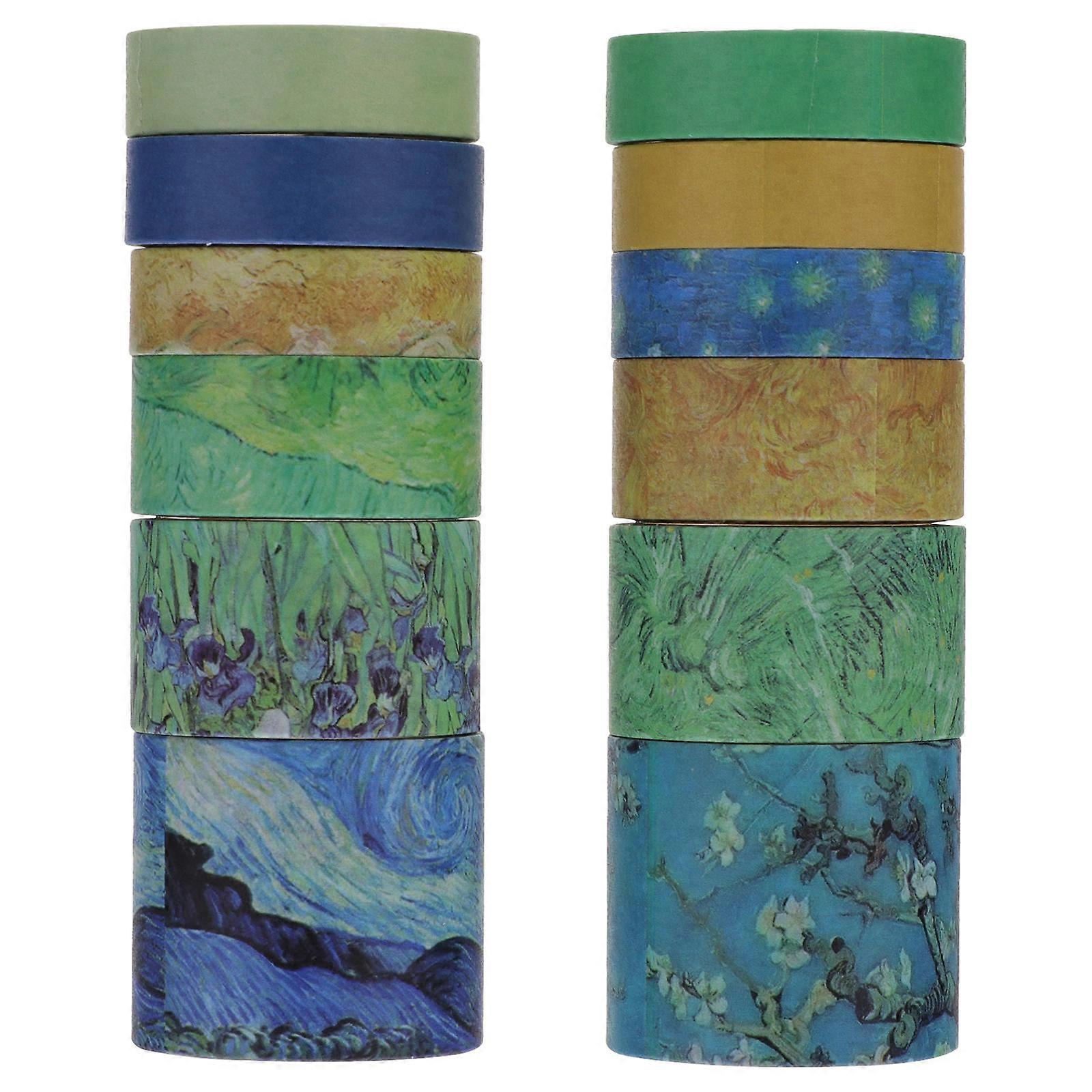 Adhesive Tape Set 12Pcs Decorative Tape For Kids Arts And Crafts Assorted Color Biodegradable DIY