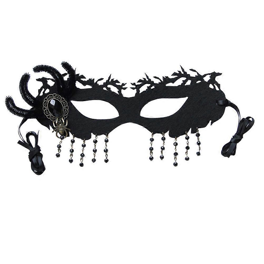 Masquerade Half Face Spider Mask For Halloween Parties Ideal For Color 1Pcs