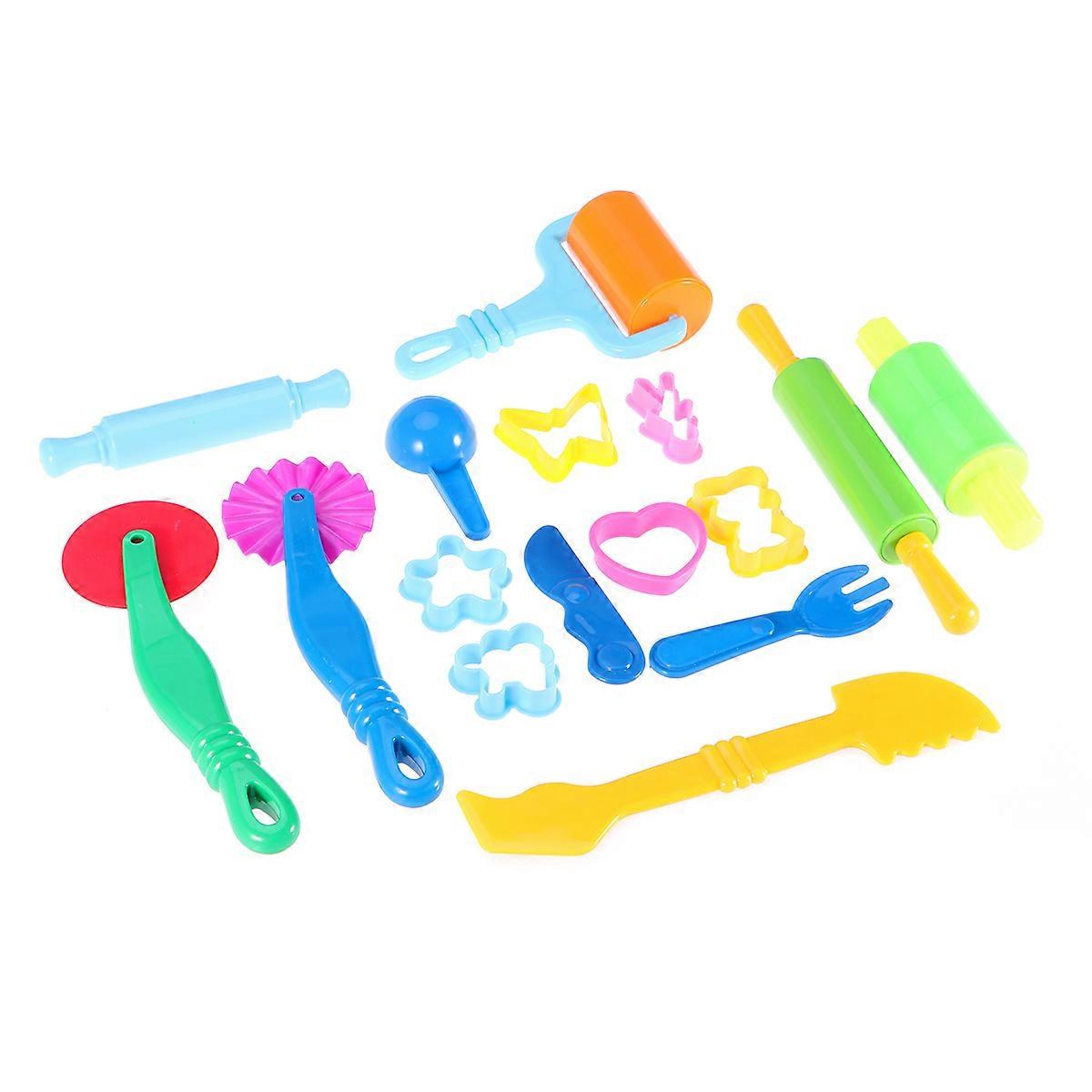DIY Assorted Designs Tools Clay Kit for Kids 16Pcs Colorful Clay Set