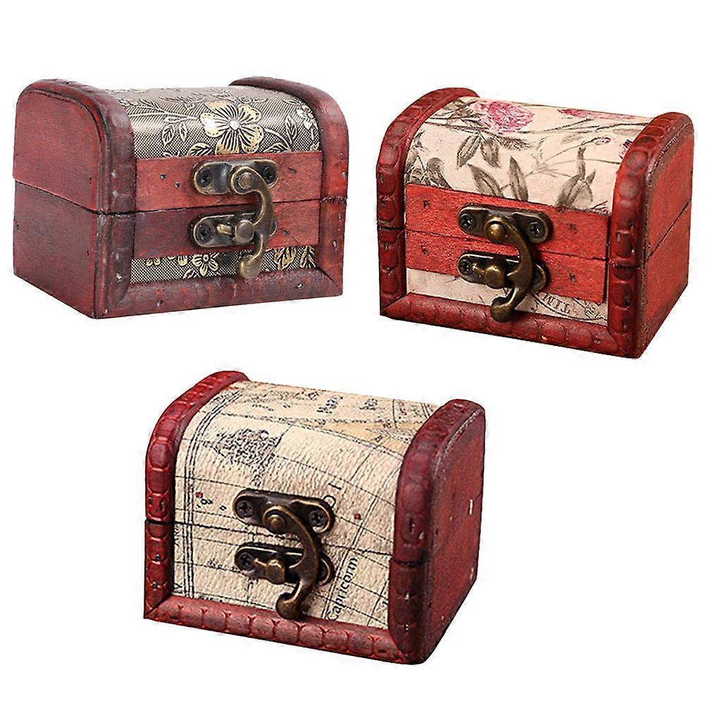 3Pcs Retro Trinkets Box Suitable For Birthday Parties Assorted Color Functionality