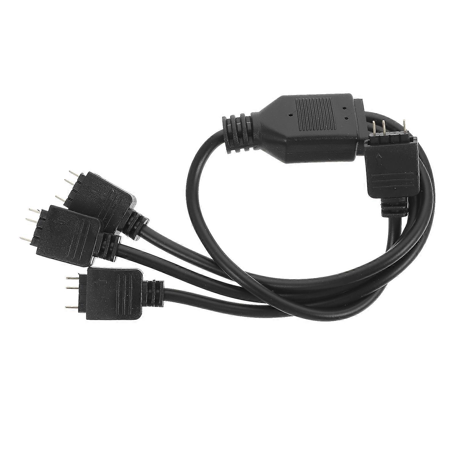 コンピューターマザーボード用のARGBスプリッターケーブルLED拡張アダプター、LEDストリップ用の効率的なコネクタ、アドレス指定可能な照明用の信頼性の高いRGBハブ
