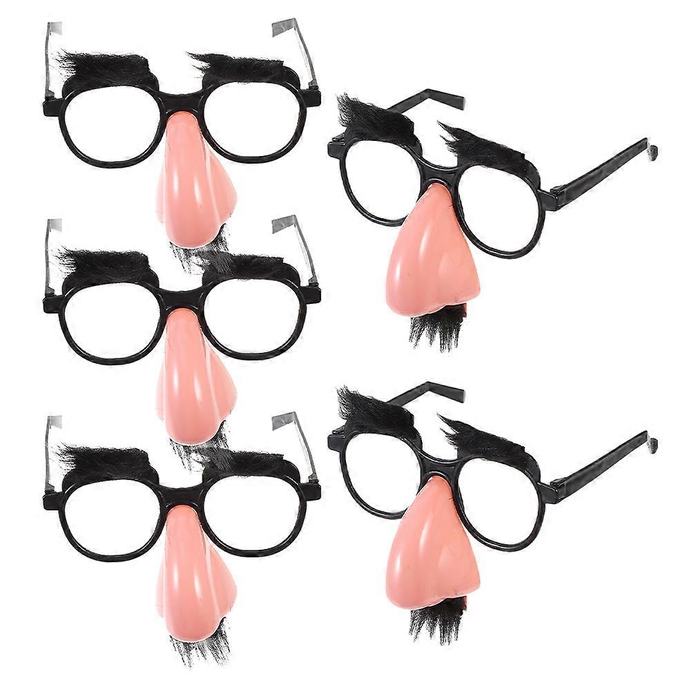 Costume Accessory Nose Party Glasses For Halloween Or Birthday Parties Rectangular Shape 5Pcs