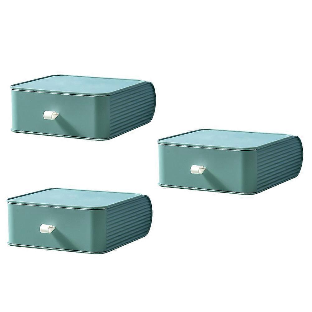 3Pcs Creative Storage Box for Stationery Home Sundries Container with Color