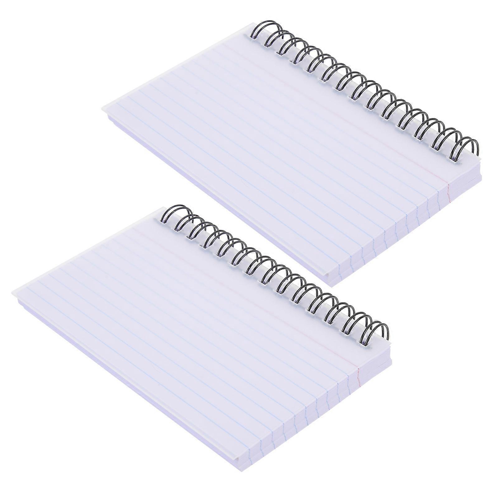 Portable Coil Notepad for Writing Use with Assorted Color Paper Smooth Surface and Good Hand Feeling 2 Pieces
