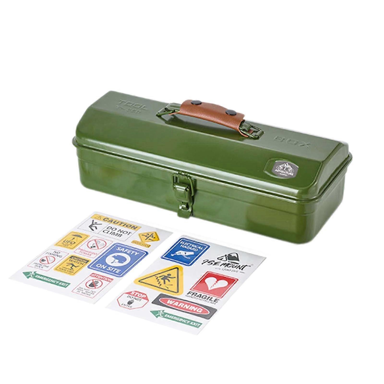 Metal storage container for efficient organization of small items during travel