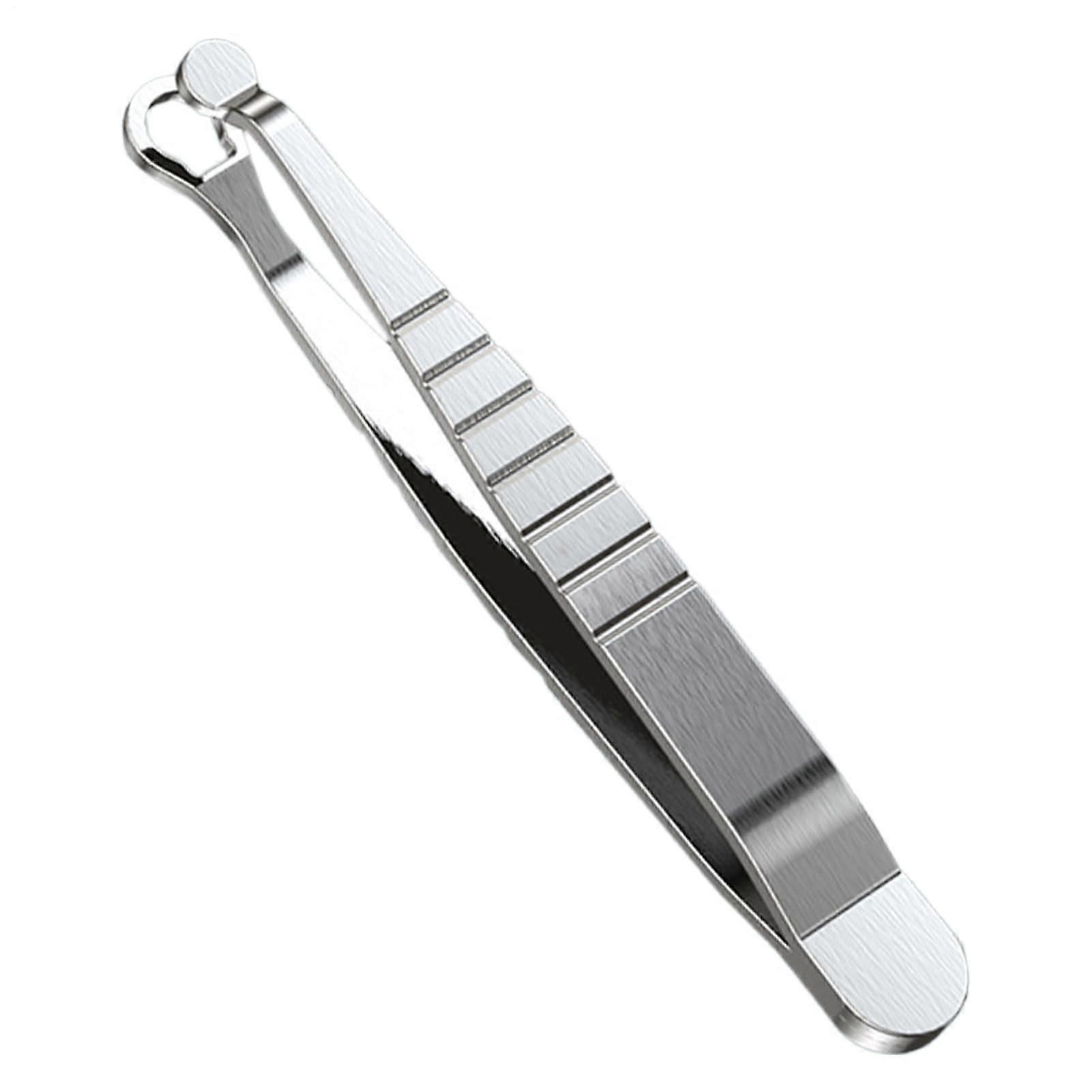 Nose hair tweezers, nostril hair trimmer, nonslip grip, precise rounded tip, for wet and dry use.