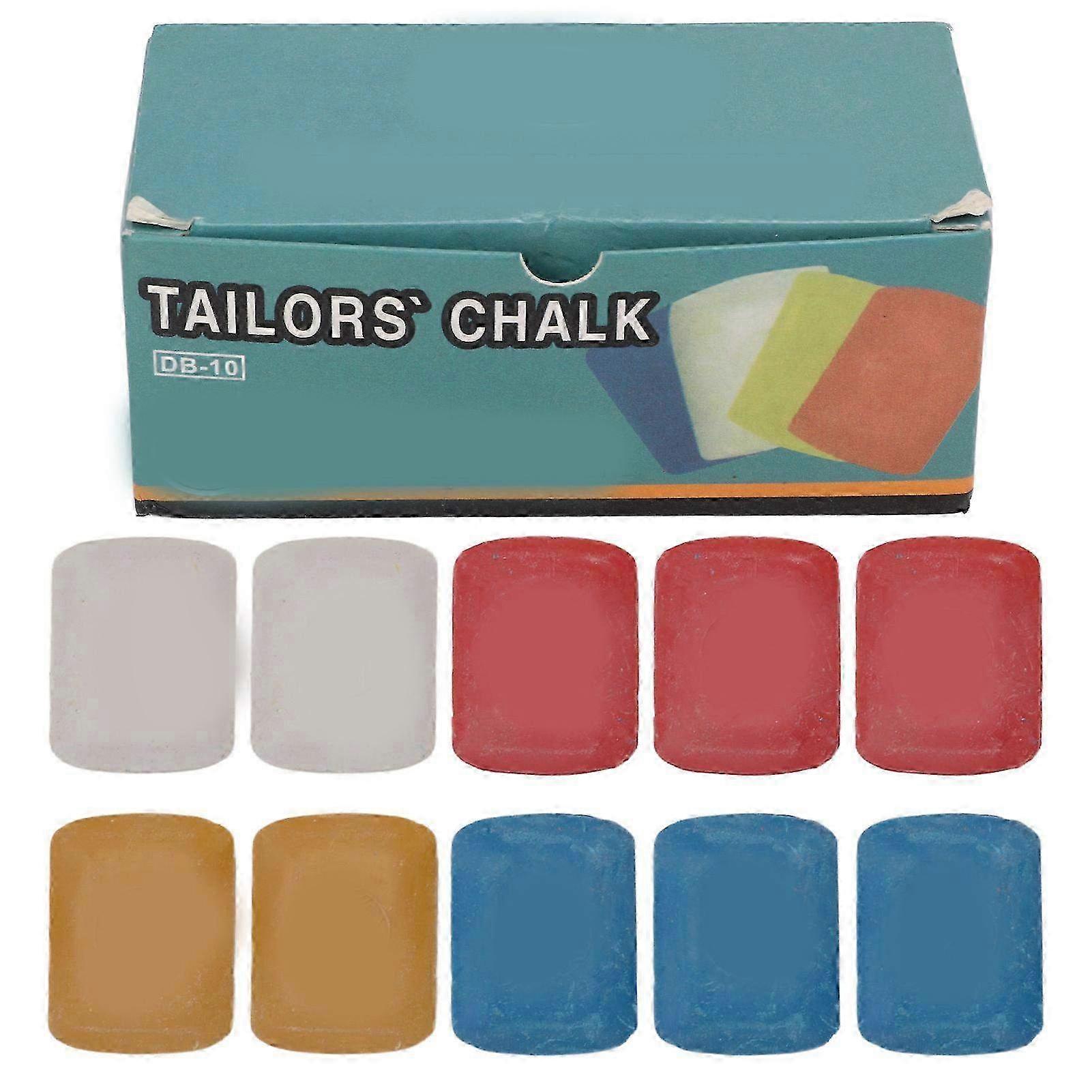 10 Pcs Fabric Tailors Chalk Set - 4 Color Easy Removal & Application Tailoring Tools for DIY Sewing Projects & Crafting