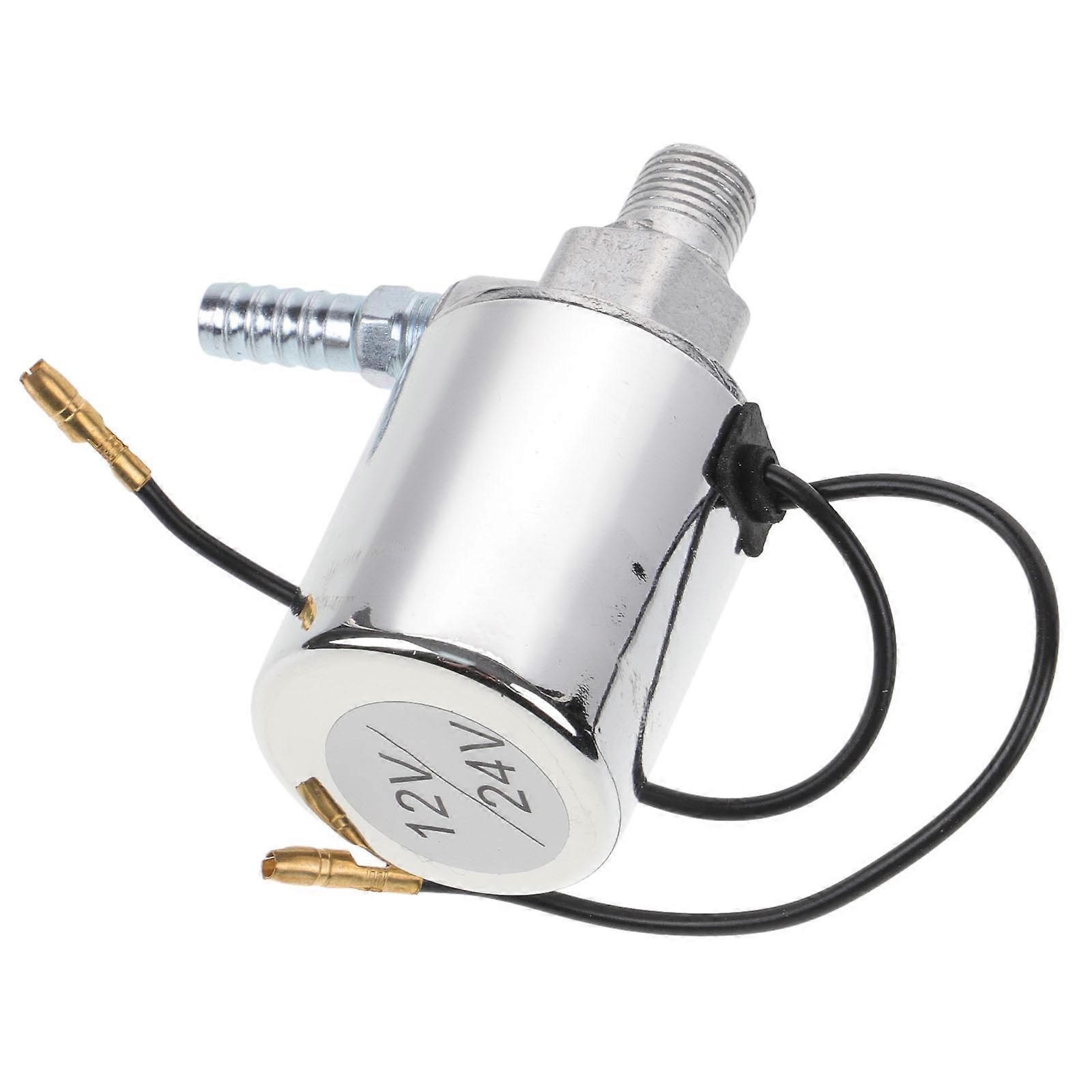 Heavy Duty Horn Solenoid Valve with Dual Tube Design for Loud Clear Sound Silver Color Fits Trucks Trains 12/24V