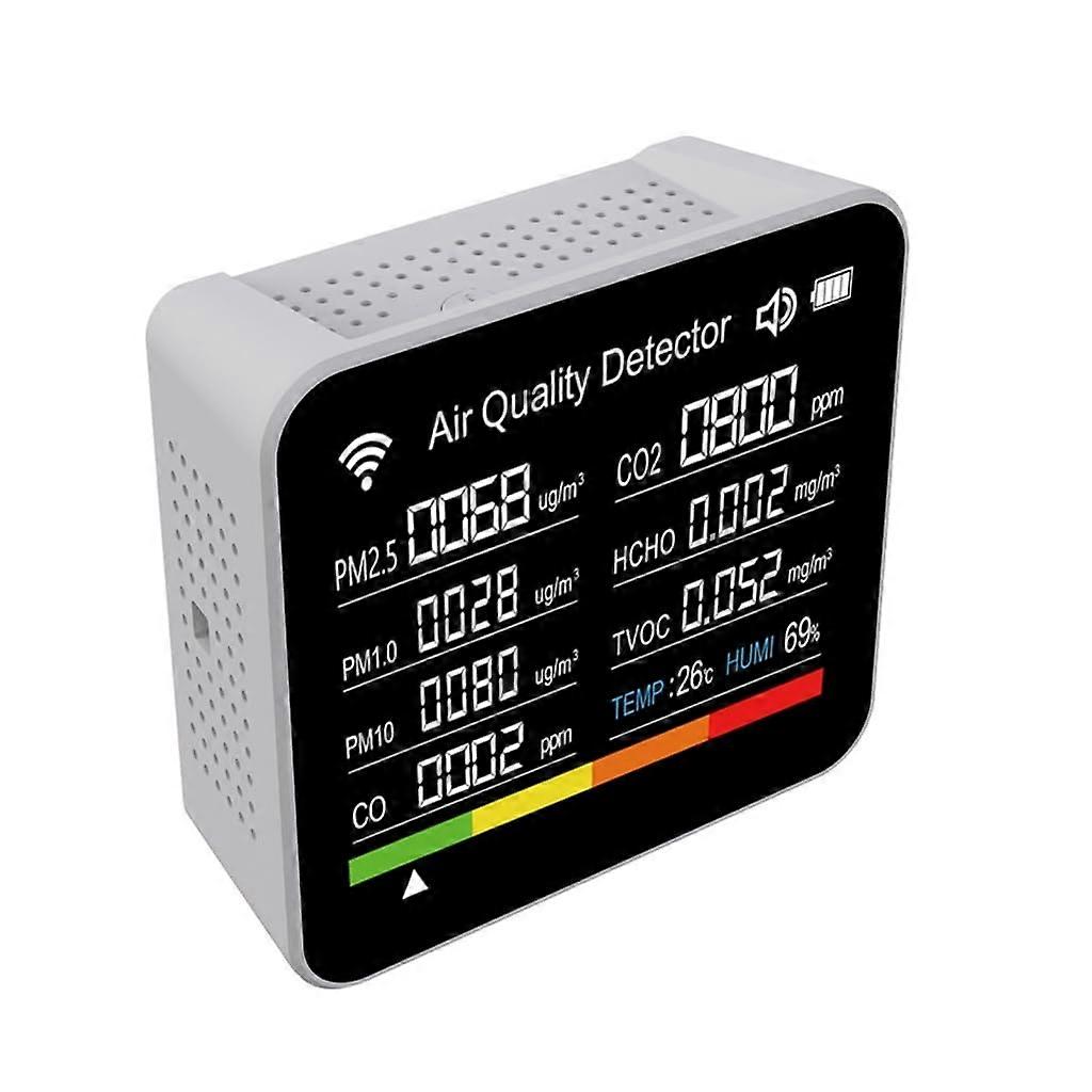 Air Quality Monitors Formaldehyde Detector Temperature Humidity Meter - Digital Display, Compact, For Home And Office