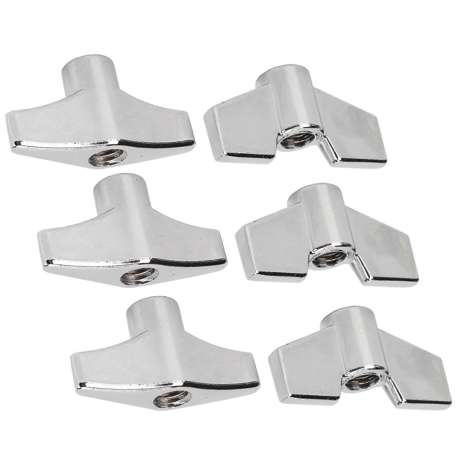 Drum Set Silver Metal Wing Nuts T Type Stand Washer Replacement