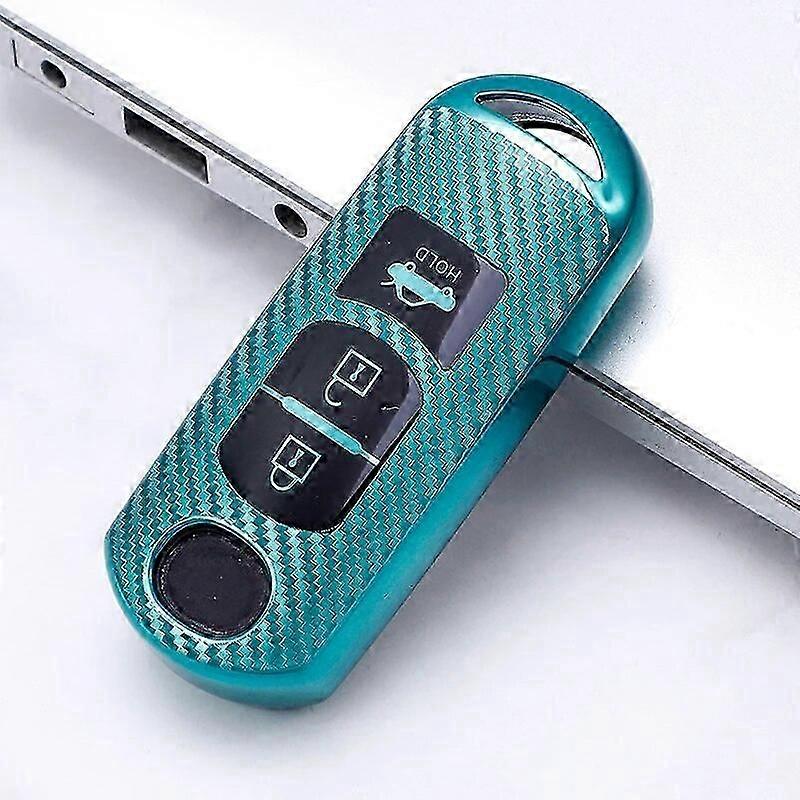 TPU Carbon Pattern Car Remote Key Case Cover For Mazda 2 3 6 Atenza Axela Demio CX-5 CX5 CX-3 CX7 CX-9 2015-2019 Accessories
