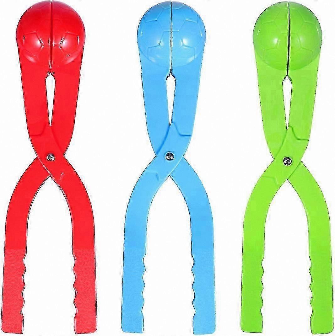 3-Piece Snowball Maker Tool with Handle for Kids Winter Outdoor Fun