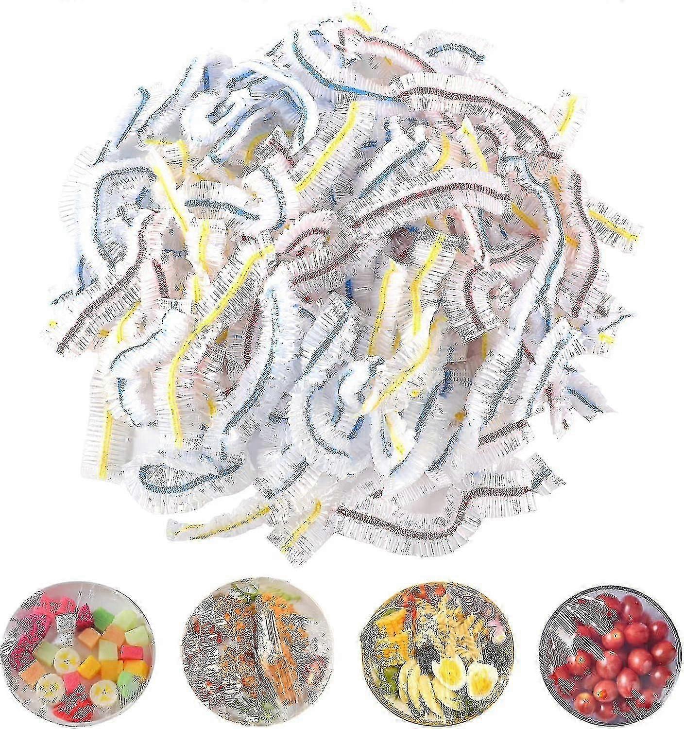 100 Elasticated Food Covers - Practical Fresh Keeping Bags for UK Kitchens