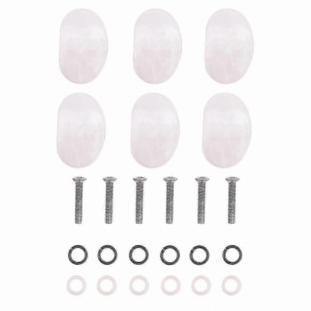 6-Pack Semicircle Electric Guitar Tuning Pegs Replacement Knobs for Machine Heads