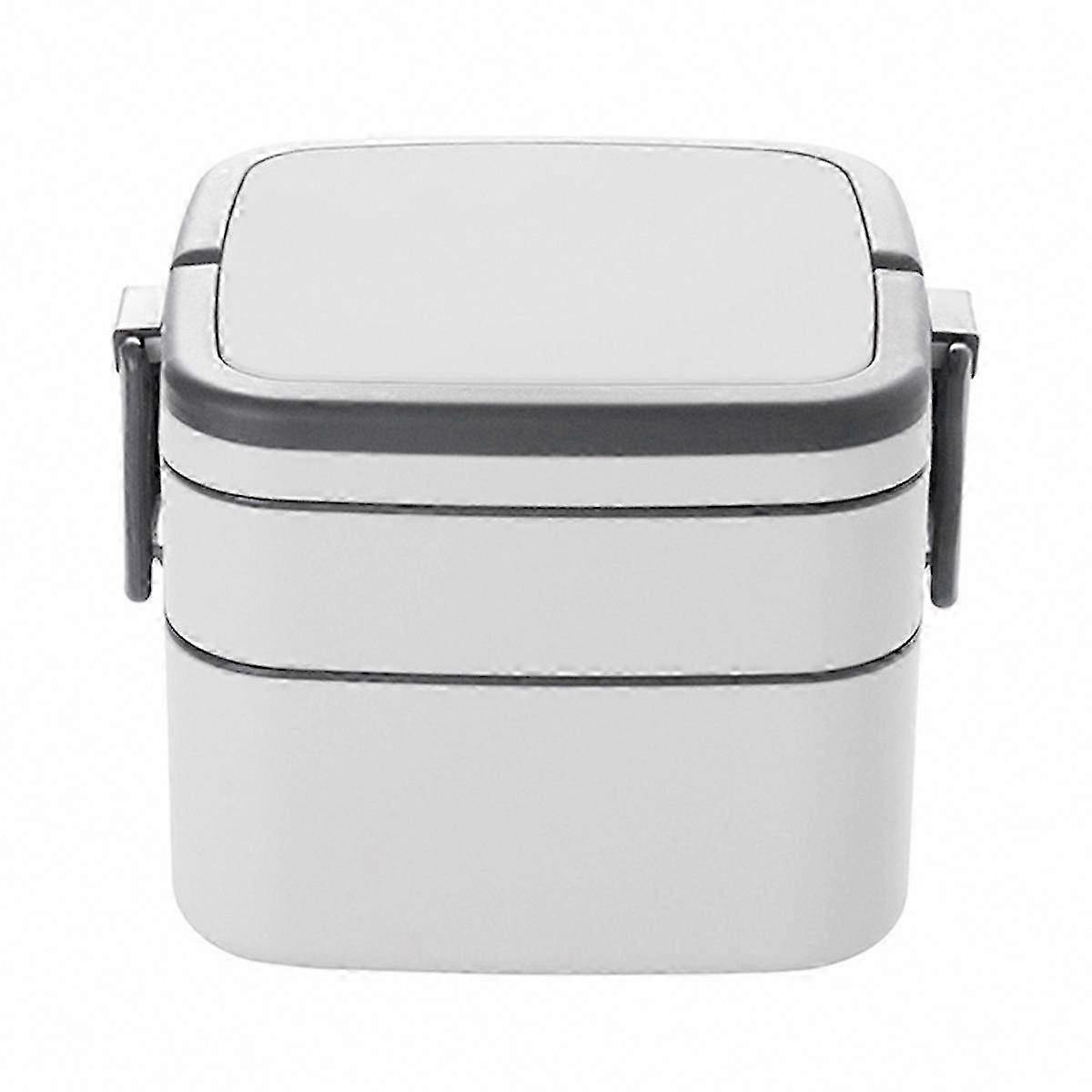 Portable Double-Layer Plastic Lunch Box for Heating, Leak-Proof & Fitness, Ideal for Students