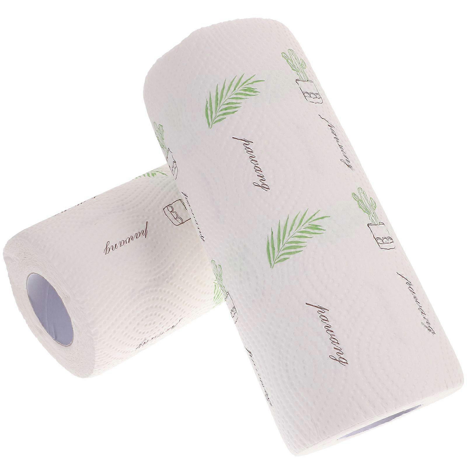 2 Rolls Kitchen Cleaning Paper Wipes for Range Hood Ceramic Tile Wall Counters