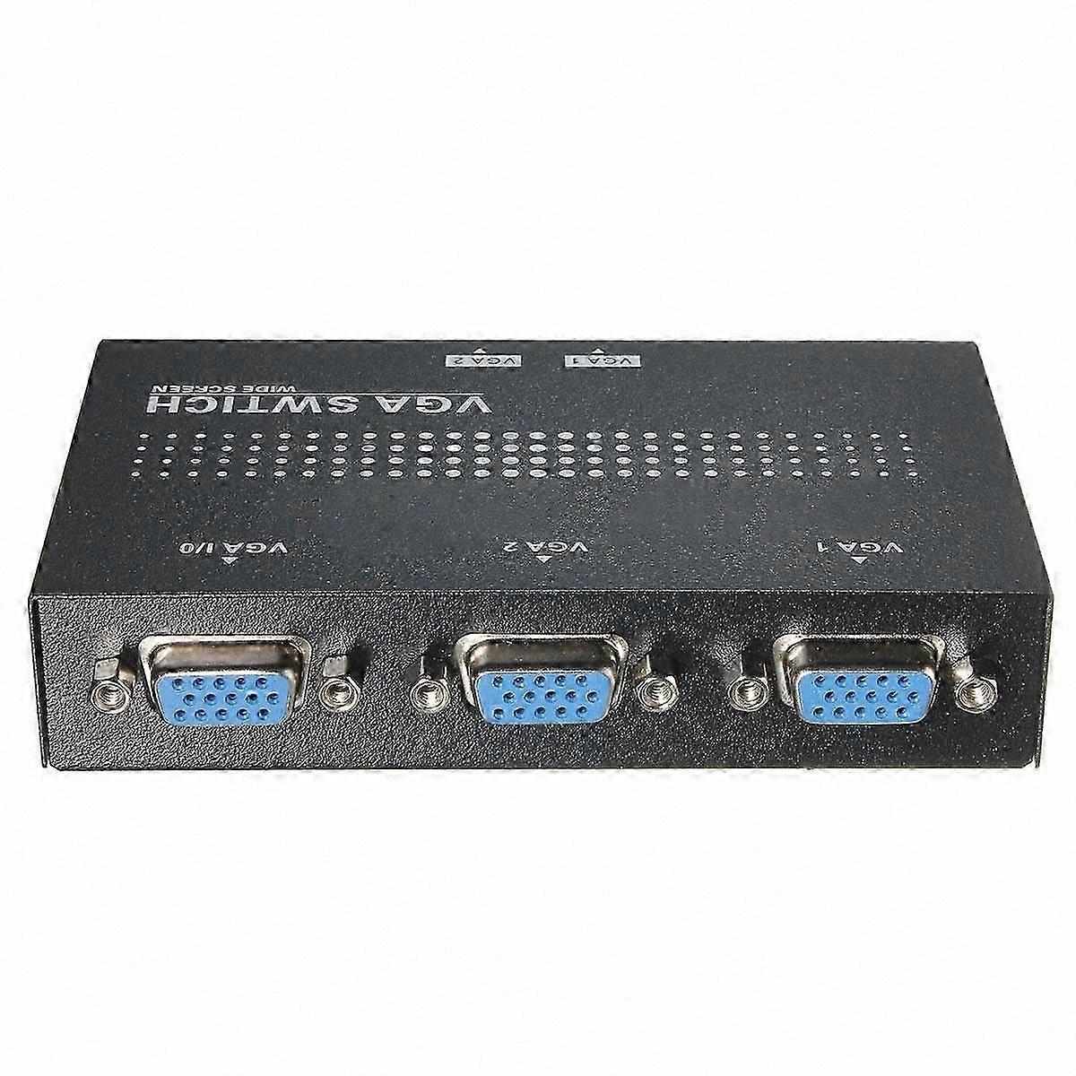 2-Port VGA Manual Switch with 1 Output for Dual Source Monitor Setup