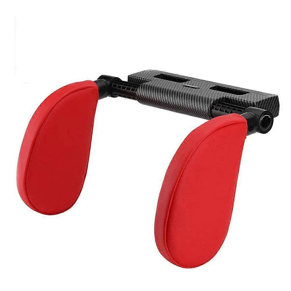 Car Headrest Children Adjustable, Neckrest Foldable, 180° Rotation, Leather, UShaped Memory Foam Side Pillow, Travel Pillow Red Ref: 8975