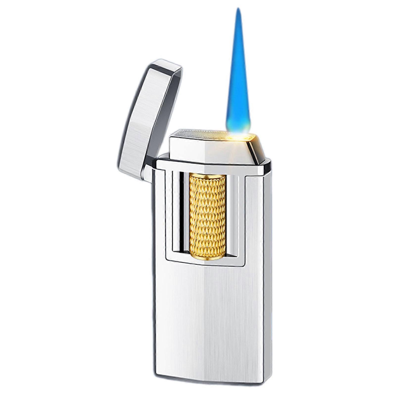 Electronic Induction Roller Ignition Lighter Powerful Windproof Blue Flame for Indoor Outdoor