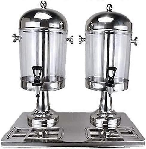Beverage Dispenser 16L Capacity No Leakage Double Tap for Beer and Juice Silver