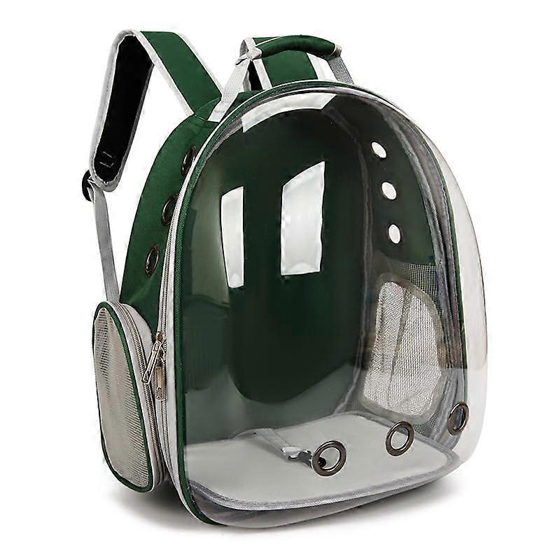Pet Backpack Outbound Portable Transparent Space Capsule For Cats Breathable Green