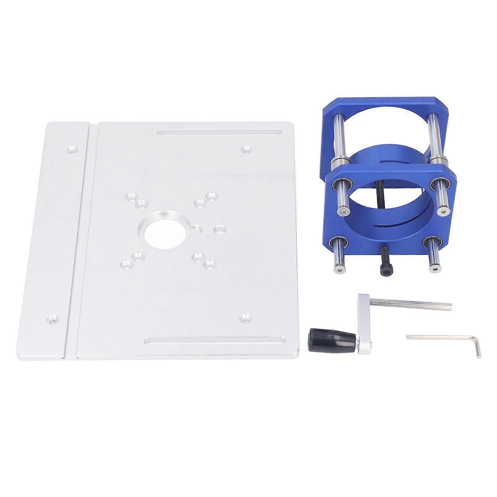 Router Table Insert Plate Aluminum Alloy 0-54mm Adjustable Lift Kit for 64-65mm Router Machines Durable Precision