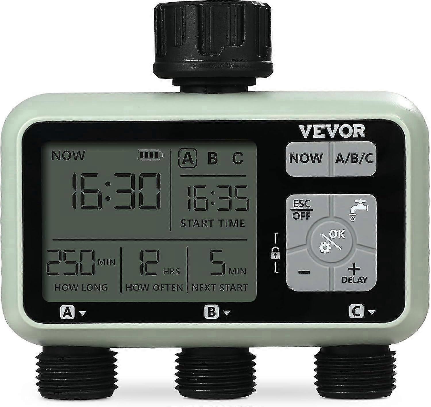 2025 est Watering Timer, 3 Outlets, Hose Watering Sprinkler Timer with 3