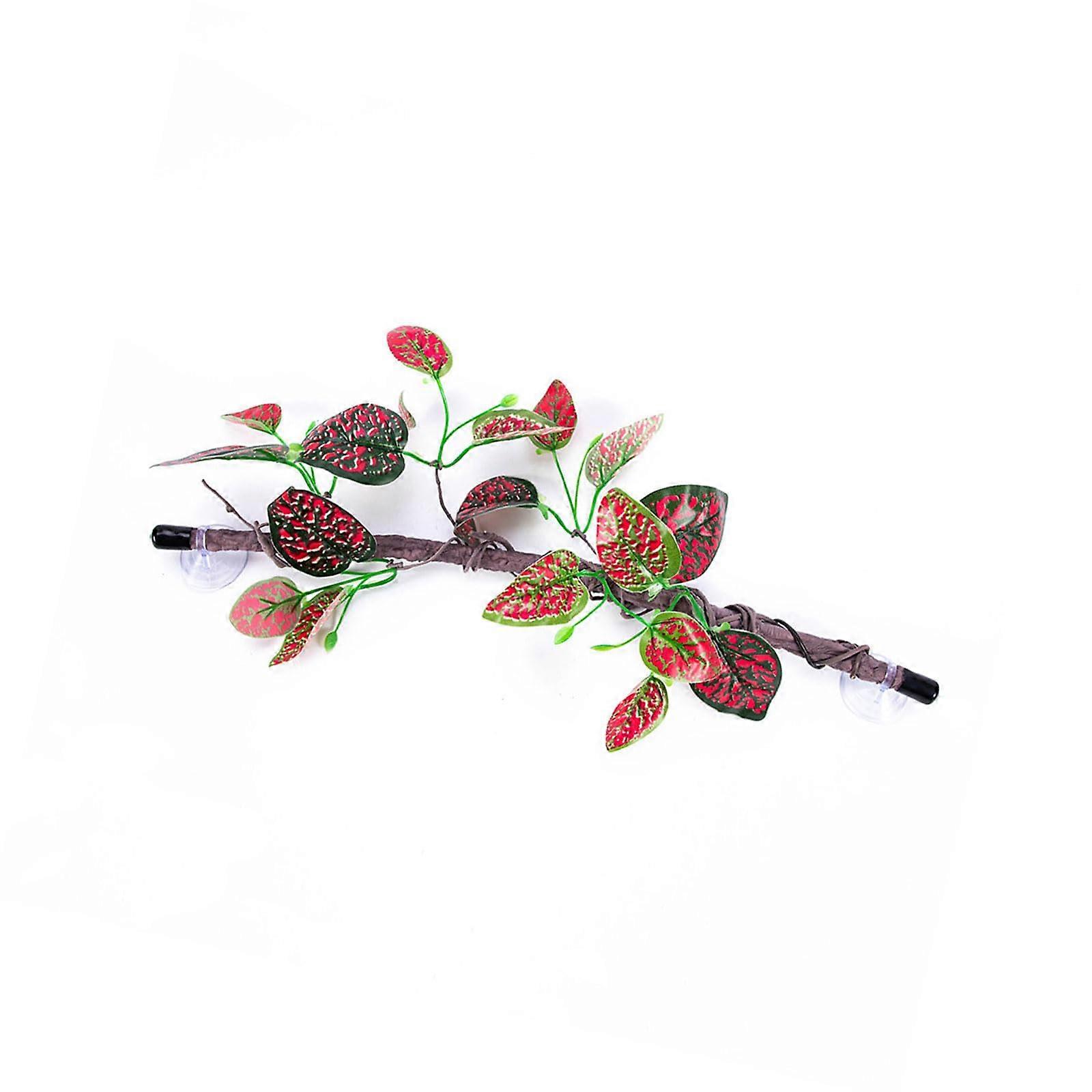 Reptiles Plant Vine For Climbing Habitat Decors Branch With Leaves For Lizards Spiders Snake Hideouts Style 1