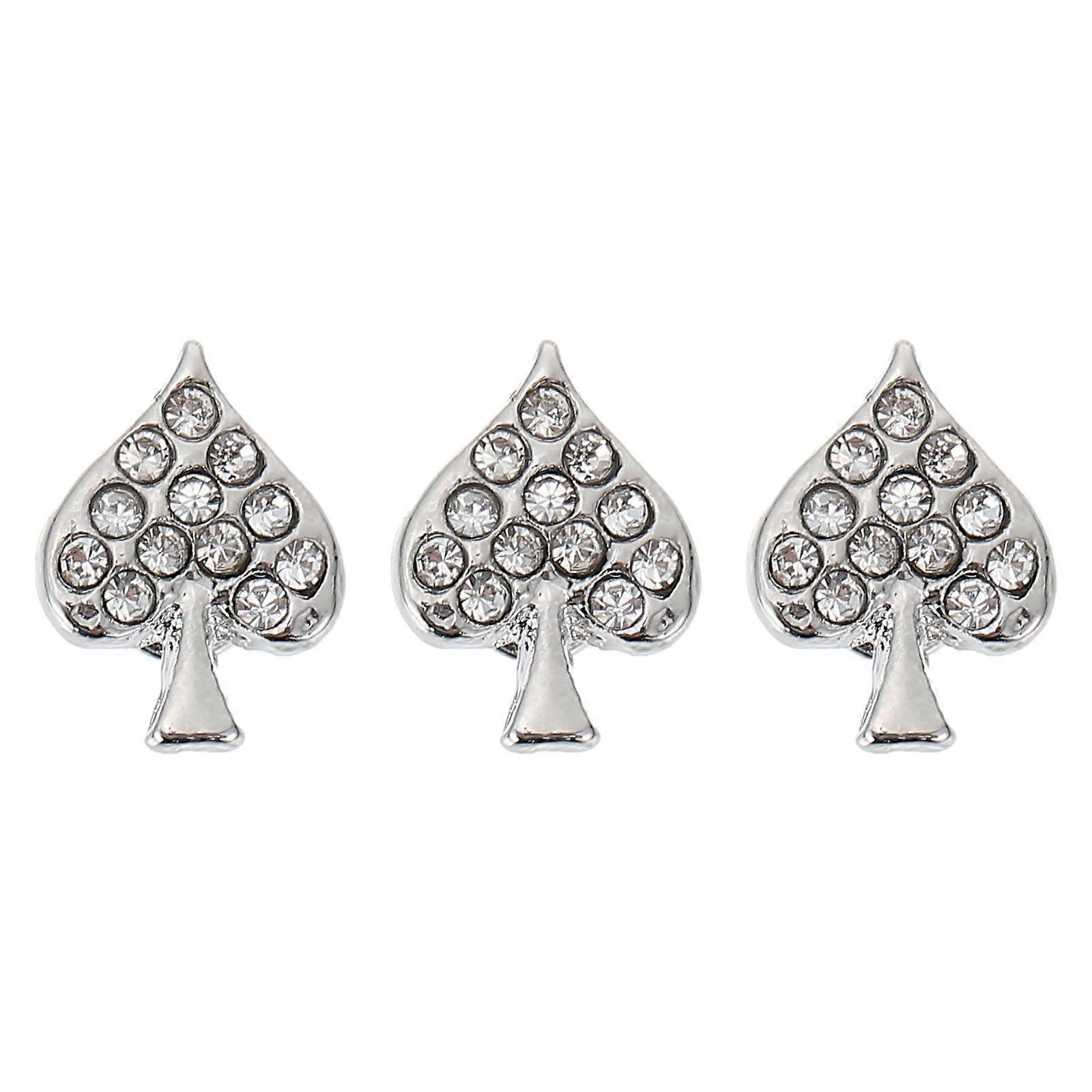 3pcs Watch Band Charms Made of Durable Alloy in Silver Color for Stylish Watch Strap Decoration